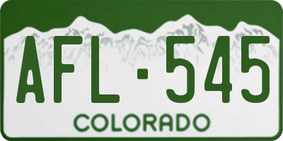 CO license plate AFL545