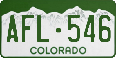 CO license plate AFL546