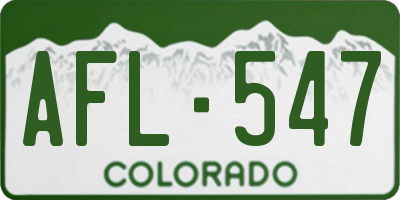 CO license plate AFL547