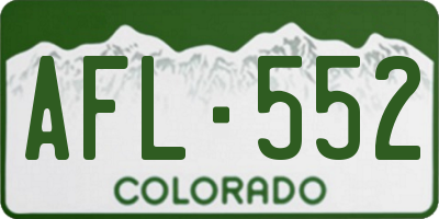 CO license plate AFL552