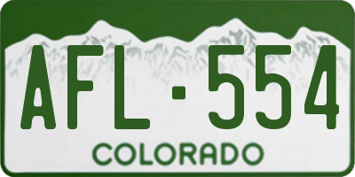 CO license plate AFL554