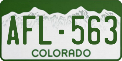 CO license plate AFL563