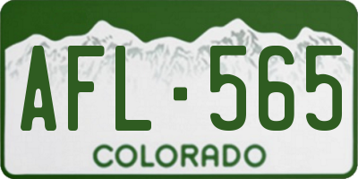 CO license plate AFL565