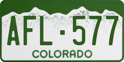 CO license plate AFL577