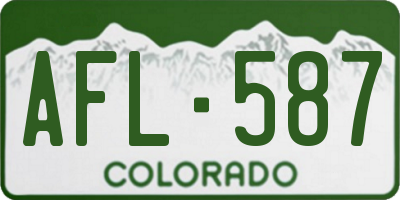 CO license plate AFL587