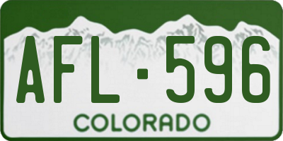 CO license plate AFL596