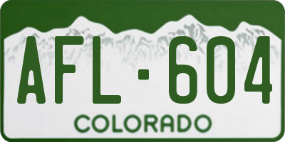 CO license plate AFL604