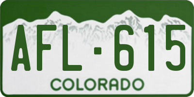 CO license plate AFL615