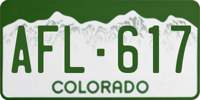 CO license plate AFL617