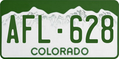 CO license plate AFL628