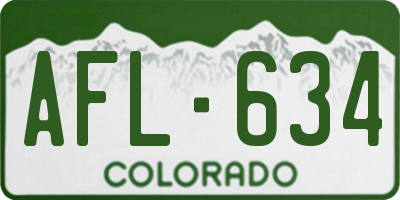 CO license plate AFL634