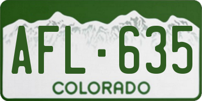 CO license plate AFL635