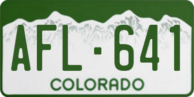 CO license plate AFL641
