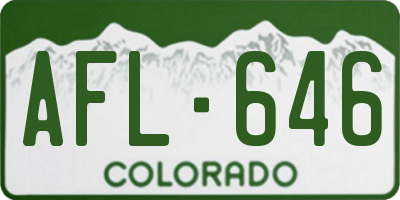 CO license plate AFL646