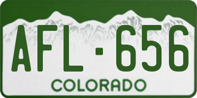 CO license plate AFL656