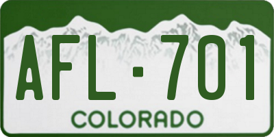 CO license plate AFL701
