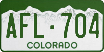 CO license plate AFL704