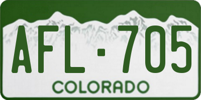 CO license plate AFL705