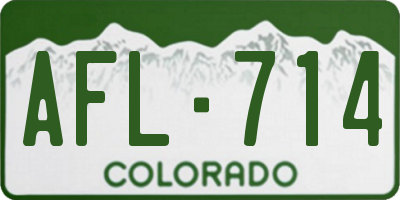 CO license plate AFL714