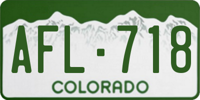 CO license plate AFL718