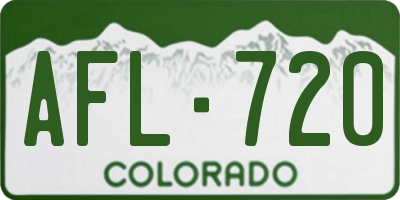 CO license plate AFL720