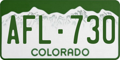 CO license plate AFL730