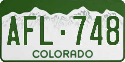 CO license plate AFL748