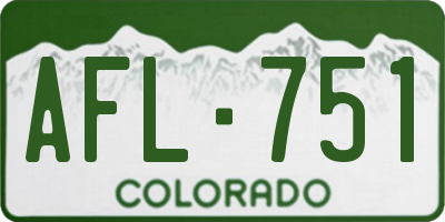 CO license plate AFL751
