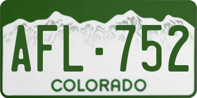 CO license plate AFL752