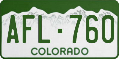 CO license plate AFL760