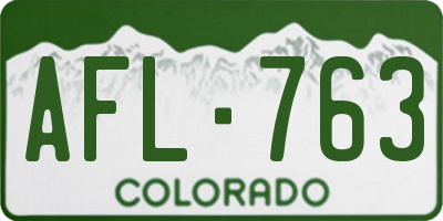 CO license plate AFL763