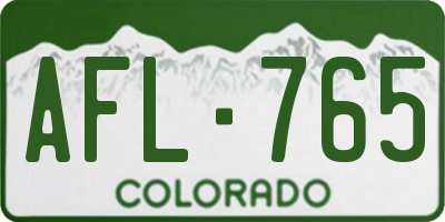 CO license plate AFL765