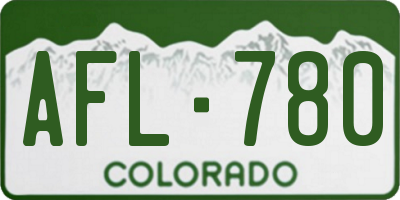 CO license plate AFL780