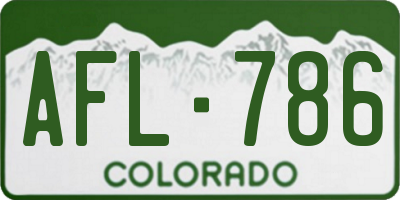 CO license plate AFL786