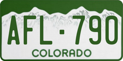 CO license plate AFL790