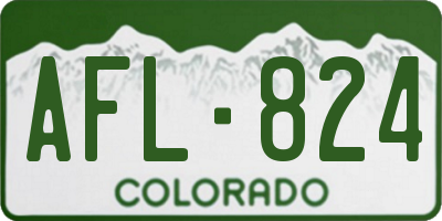 CO license plate AFL824