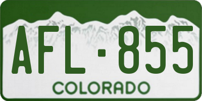 CO license plate AFL855