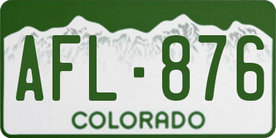 CO license plate AFL876