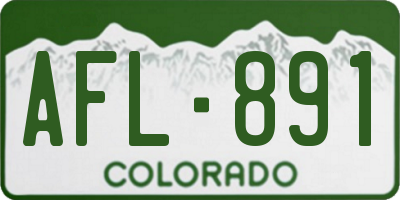 CO license plate AFL891