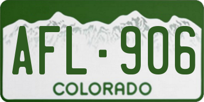 CO license plate AFL906