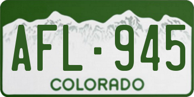 CO license plate AFL945