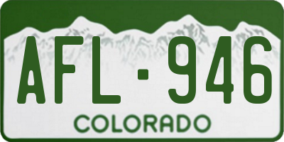 CO license plate AFL946