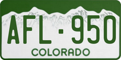 CO license plate AFL950