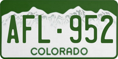 CO license plate AFL952