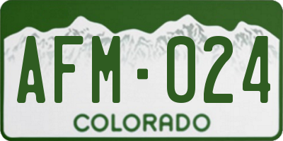 CO license plate AFM024