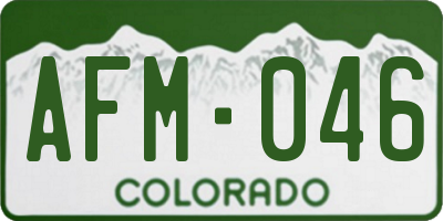 CO license plate AFM046