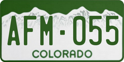 CO license plate AFM055