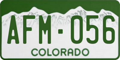 CO license plate AFM056