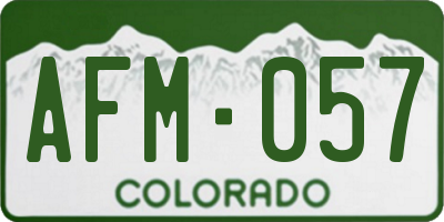 CO license plate AFM057