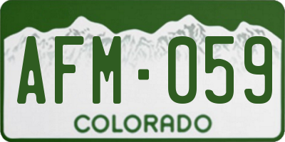 CO license plate AFM059